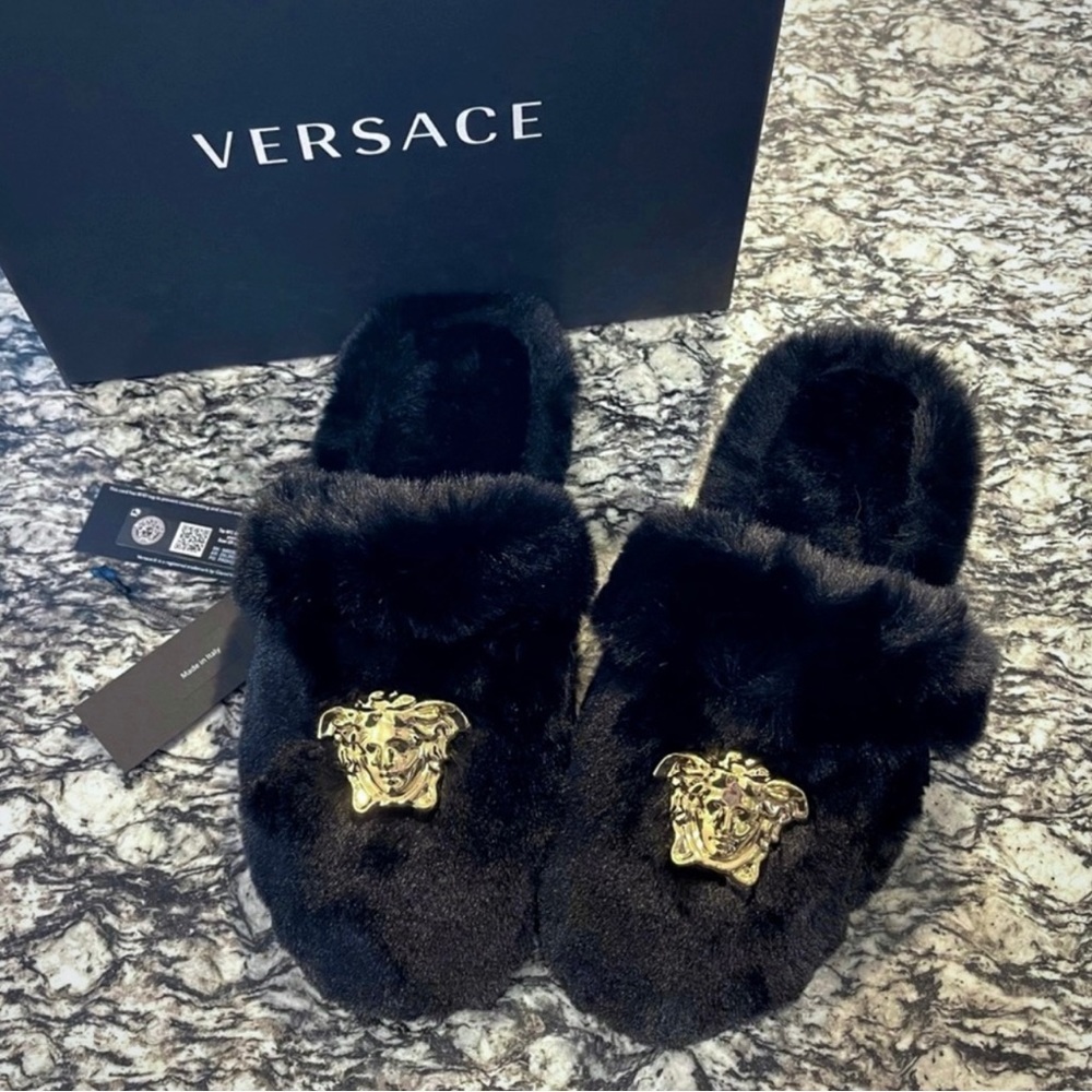 Versace Fur Slippers - New size 41
